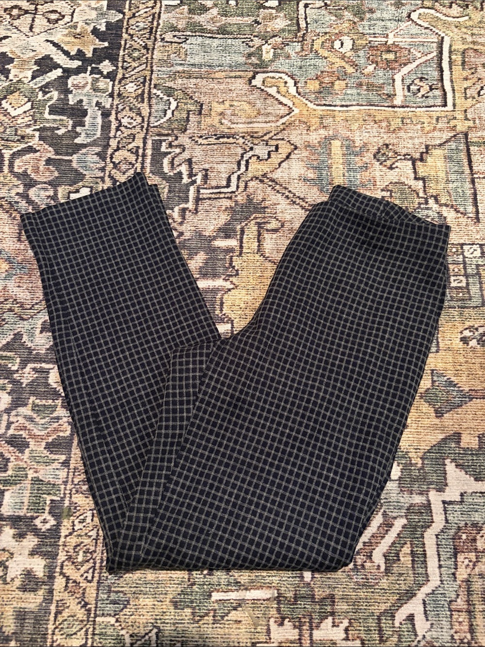 J. Jill Black Windowpane Dress Trousers